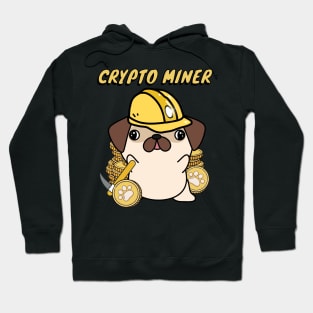Funny Pug is a Crypto Miner Hoodie